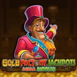 Gold Factory Jackpots Mega Moolah slot visual from Aurum Signature Studios available on alawins.ch