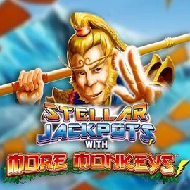 Stellar Jackpots with More Monkeys slot visual from Lightning Box Game available on alawins.ch